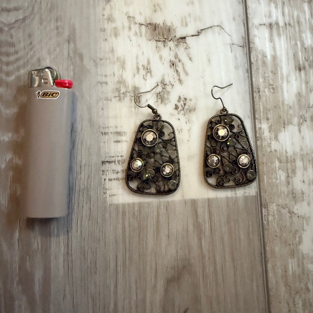 Gothic bling earrings